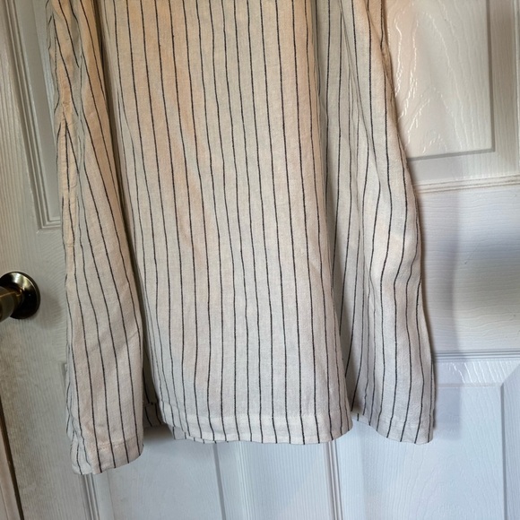 NWT A New Day Linen Blend Striped Sleeveless Shift Dress Women’s Medium White - Picture 4 of 10